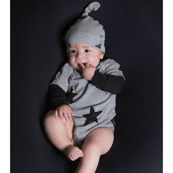 Nununu Star Onesie in Dark Grey - Picture 2 of 4